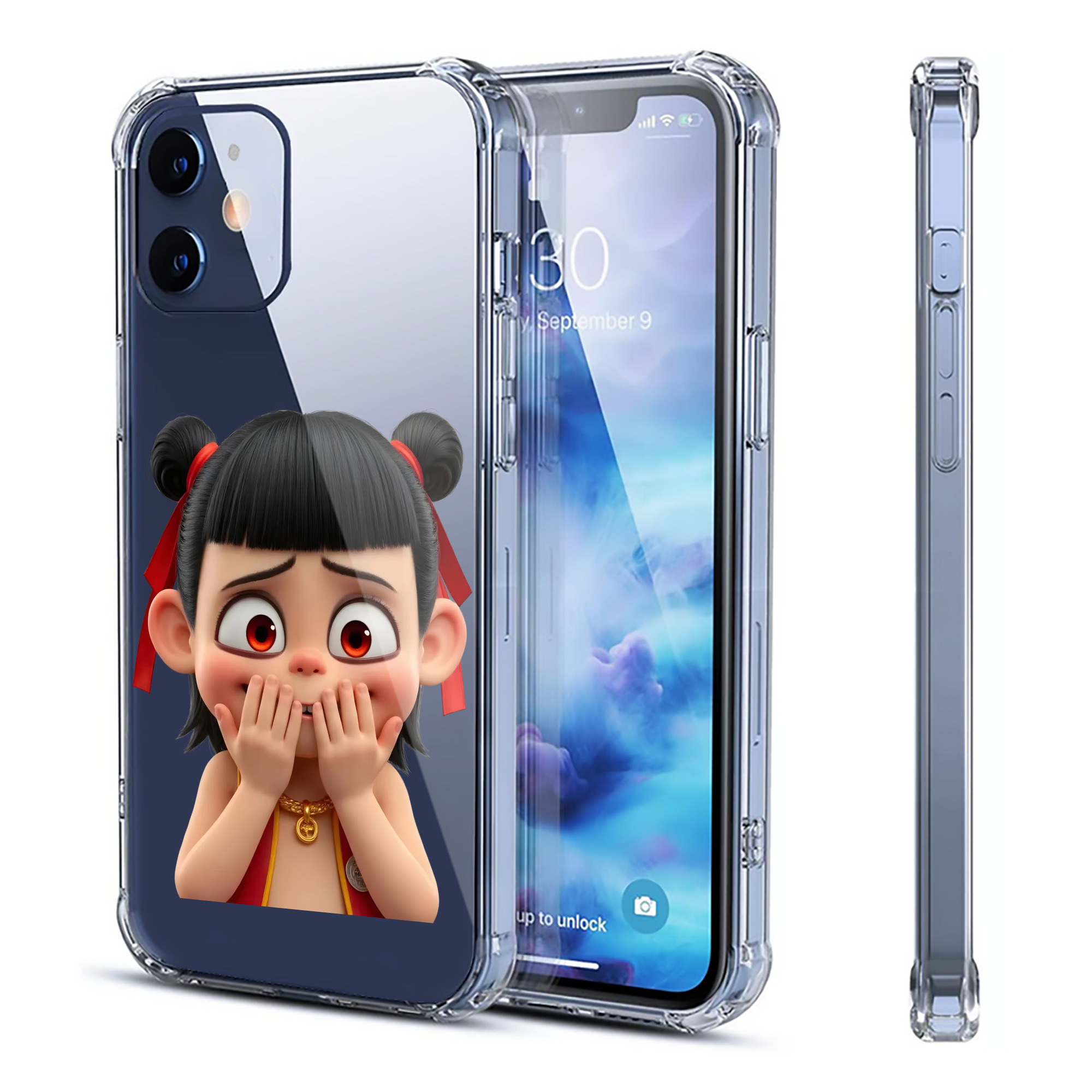 （画像用） Ne Zha 2 ナタ 魔童の大暴れ 【iPhone 12シリーズ対応】透明スマホケース（クリアソフトケース）